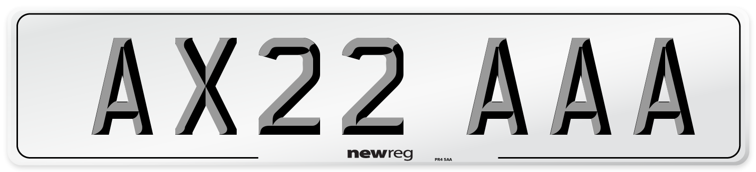 AX22 AAA Number Plate from New Reg